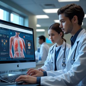 Médicos interactuando con IA