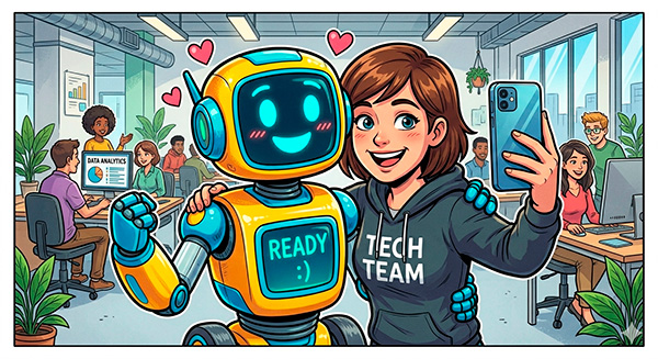 Humana e IA agéntica trabajando juntas