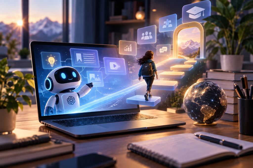 Experiencia educativa creada con inteligencia artificial para enseñar y aprender.