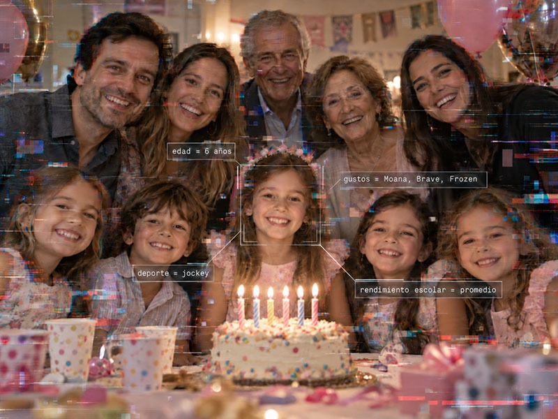 Foto familiar convertida en conjunto de datos